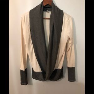 Great grey and Cream crossover lightweight sweater
